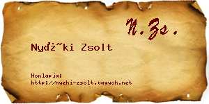 Nyéki Zsolt névjegykártya